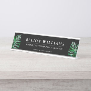 Placa De Mesa Preto personalizado profissional de Fonds da palma