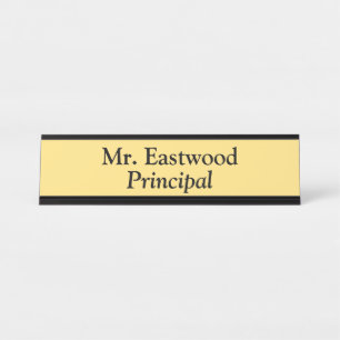Placa De Mesa Principal Em Amarelo