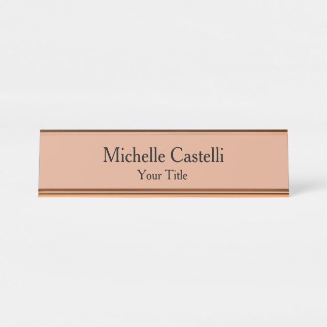 Placa De Mesa Professional Unique Classical Simple (Frente)