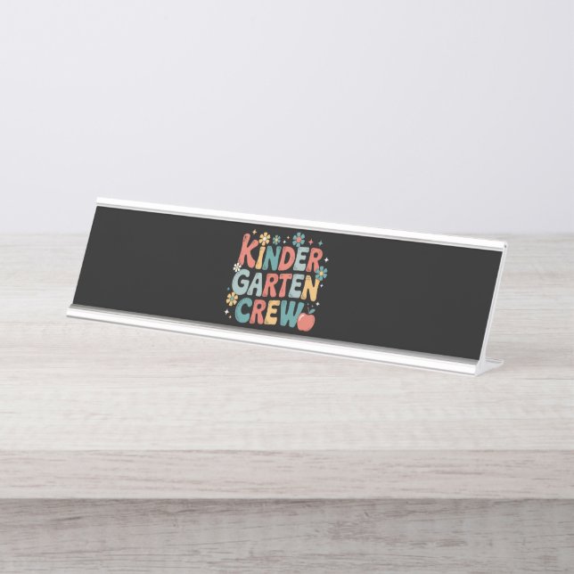 Placa De Mesa Professor Equipe de Volta às Aulas Jardim de Infân (Frente)