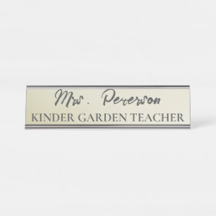 Placa De Mesa Professor Gradiente Amarelo Personalizado