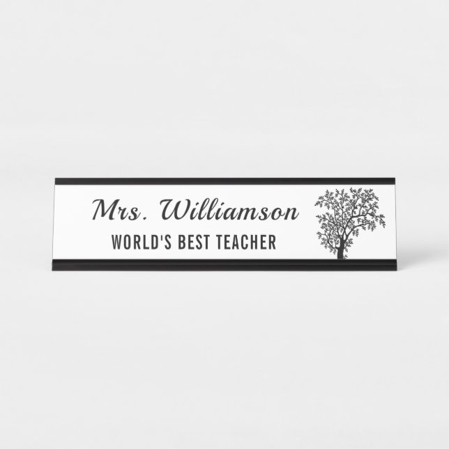 Placa De Mesa Professor Incrível De Sementes Pequenas Cresce Árv (Frente)