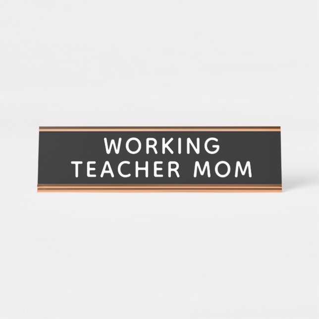 Placa De Mesa Professora em Trabalho, Mesa Mãe (Frente)