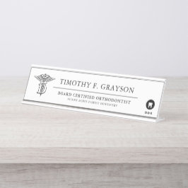 Placa De Mesa Profissional da medicina dental personalizado