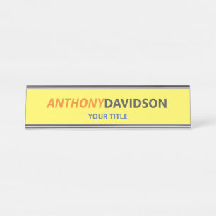 Placa De Mesa Profissional Elegante Minimalista Moderno