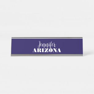 Placa De Mesa Profissional elegante moderno minimalista azul esc