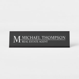 Placa De Mesa Profissional Personalizado Monograma e Nome