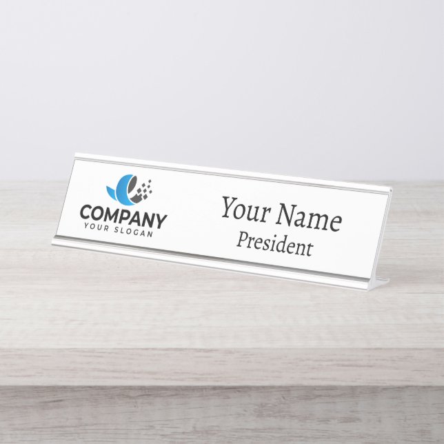 Placa De Mesa Promocional da Empresa Personalizada (Frente)
