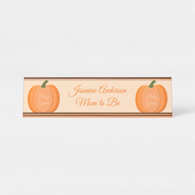 Placa De Mesa Pumpkin Neutro De Gênero Laranja Correto (Frente)