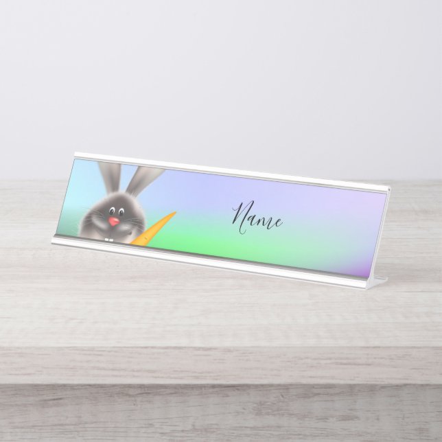 Placa De Mesa Rabbit with Carrot (Frente)