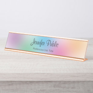 Placa De Mesa Rainbow Colors Modelo Rosa Dourada do Elegante Mod