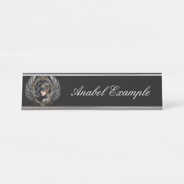 Placa De Mesa Rainha das Sombras – Emblema do Espírito da Panter (Frente)