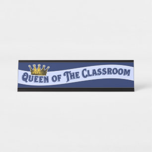 Placa De Mesa Rainha Divertida da Sala de Aula Educadora Profess