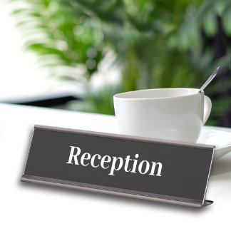 Placa De Mesa Recepção de escritório profissional simples