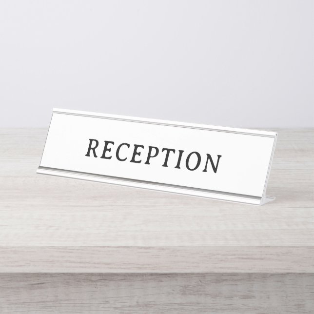 Placa De Mesa RECEPÇÃO | Moderno Profissional (Frente)