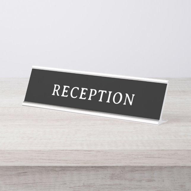 Placa De Mesa RECEPÇÃO | Moderno Profissional (Frente)