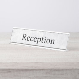Placa De Mesa Recepção profissional de escritório