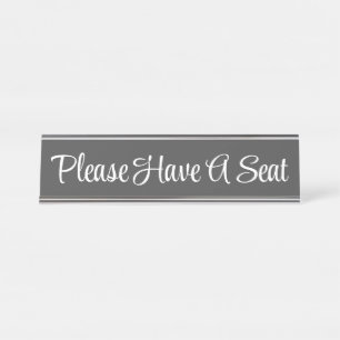 Placa De Mesa Rico "Por Favor, Sente-Se"