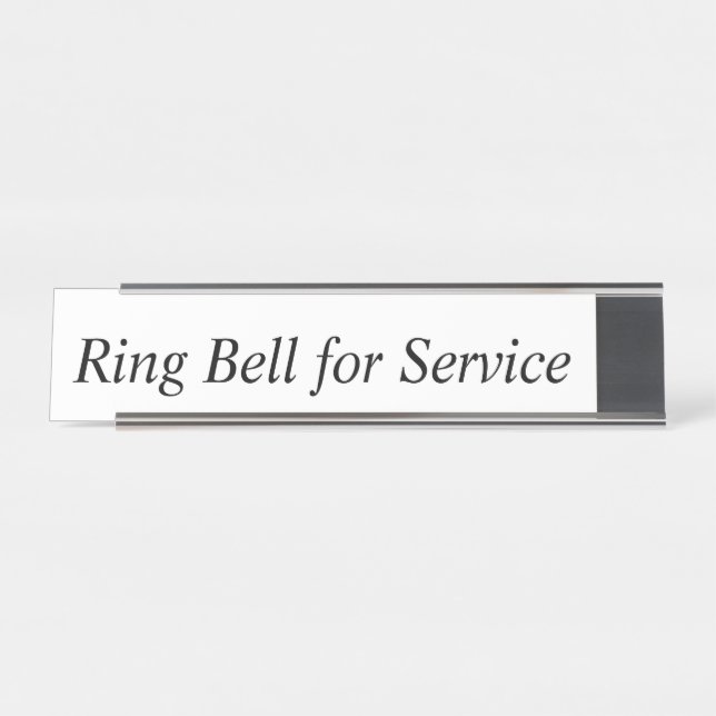 Placa De Mesa Ring Bell para a placa do Service Desk  (Frente)