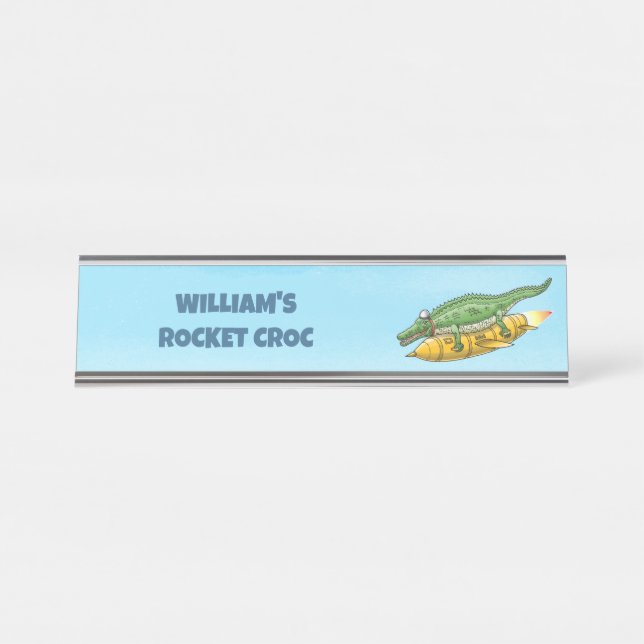 Placa De Mesa Rocket Croc (Frente)