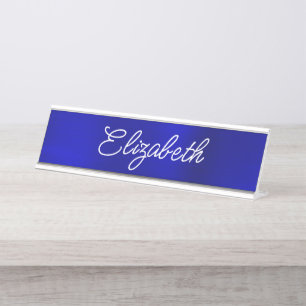 Placa De Mesa Roxo Real Escuro Folha Estilosa Monoline Script