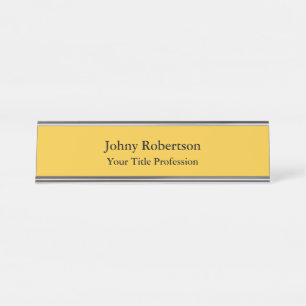 Placa De Mesa Saffron Golden Yellow Plain Professional