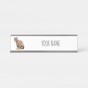 Placa De Mesa selva de grande gato com fotografia-leopardo nubla