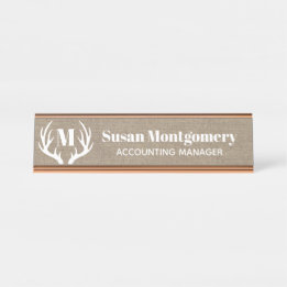 Placa De Mesa Serapilheira branca rústica do falso dos Antlers