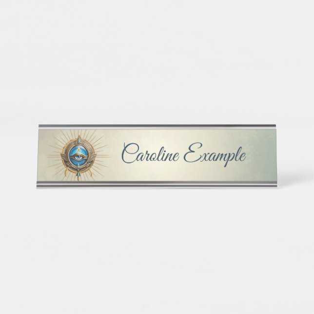 Placa De Mesa Símbolo do olho do Egito, (Frente)