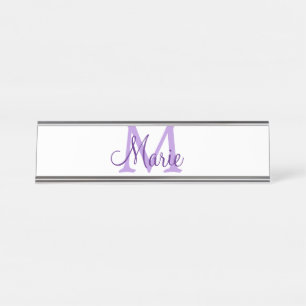 Placa De Mesa simples adicione nome monograma rosa vermelho al