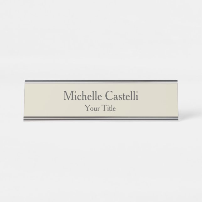 Placa De Mesa Simples clássico exclusivo profissional (Frente)