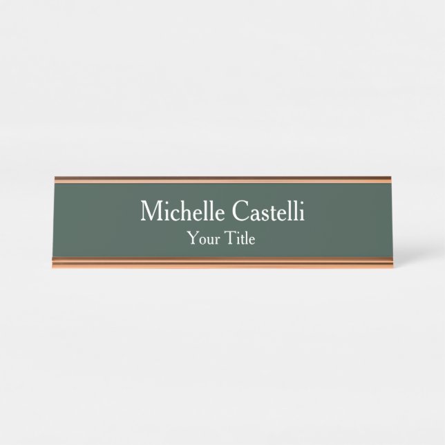 Placa De Mesa Simples clássico exclusivo profissional (Frente)