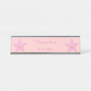 Placa De Mesa Sinal de Mesa Personalizada Pink-Star