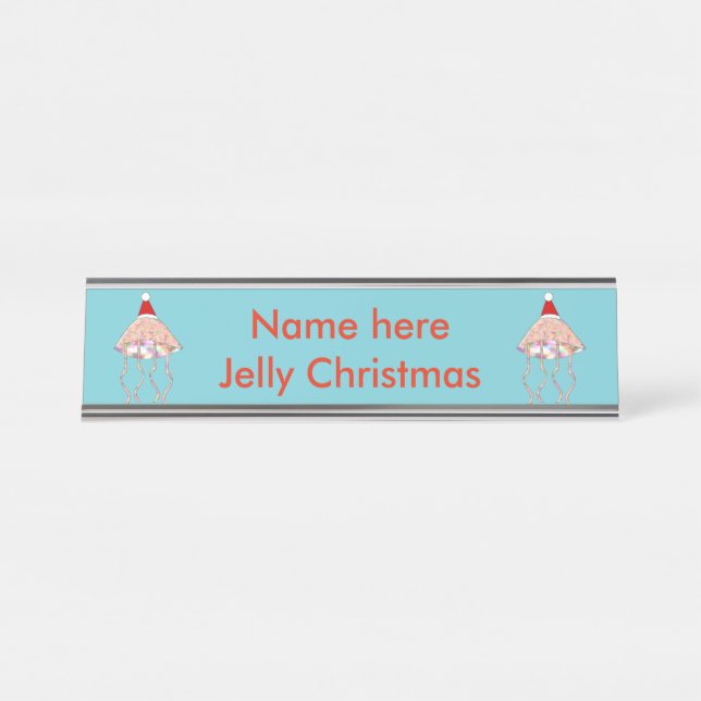 Placa De Mesa Sinal personalizado da mesa de medusa de Natal (Frente)
