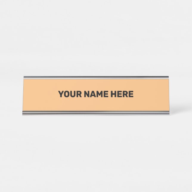 PLACA DE MESA SINAL SIMPLES DE PORTA DE ESTILO DE TEXTO MÍNIMO (Frente)