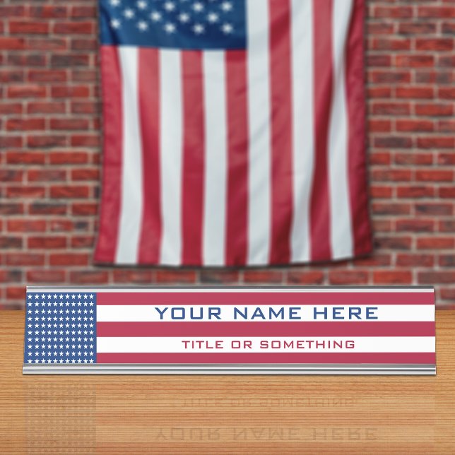 Placa De Mesa Sinalizador EUA (Criador carregado)