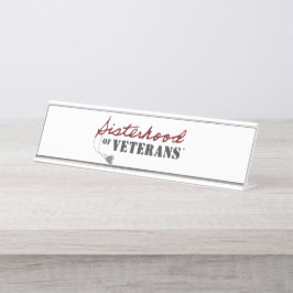 Placa De Mesa Sisters of Veterans Military Pride Design