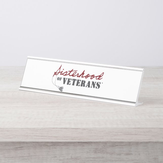 Placa De Mesa Sisters of Veterans Military Pride Design (Frente)