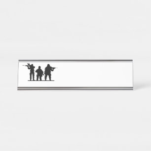 Placa De Mesa Soldados do Exército
