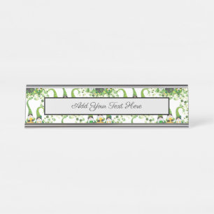 Placa De Mesa St Patricks Day Green Clovers Old Leprechaun