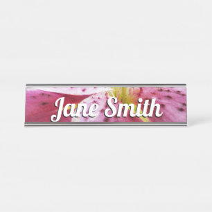 Placa De Mesa Stargazer Lily Bright Magenta Floral