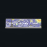 Placa De Mesa Starry Night por Vincent van Gogh<br><div class="desc">Starry Night por Vincent van Gogh</div>
