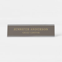 Taupe Brown e Dourado Color Professional Modern Pl