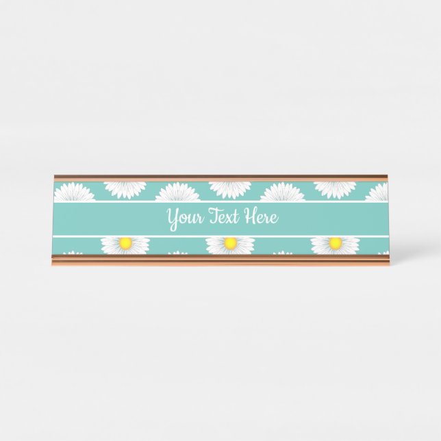 Placa De Mesa Teal Bonito Little Daisy (Frente)