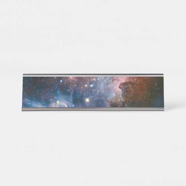 Placa De Mesa Telescópio do Hubble da Nebulosa Vermelha e Azul (Frente)