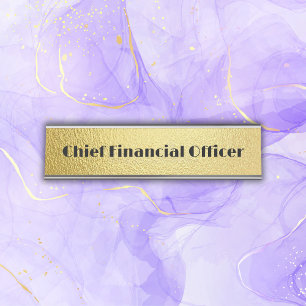 Placa De Mesa Texto preto sobre ouro - monograma