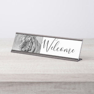 Placa De Mesa Tiger Cat Animal Stripes Padrão Destino do Destino