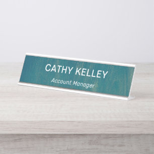 Placa De Mesa Título de Escritório Simples Profissional Moderno