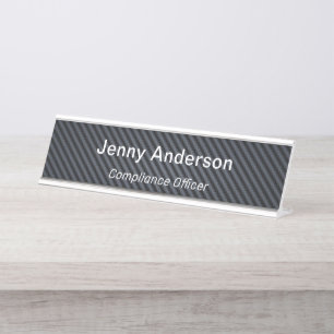 Placa De Mesa Título de Escritório Simples Profissional Moderno