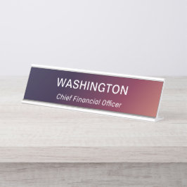 Placa De Mesa Título de Escritório Simples Profissional Moderno